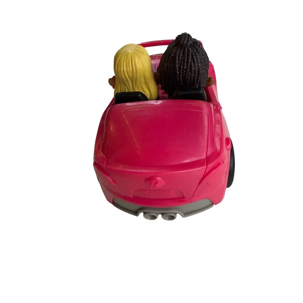 Fisher Price Little People Barbie Beach Cruiser‎ Pink Convertible Car 2 Figures
